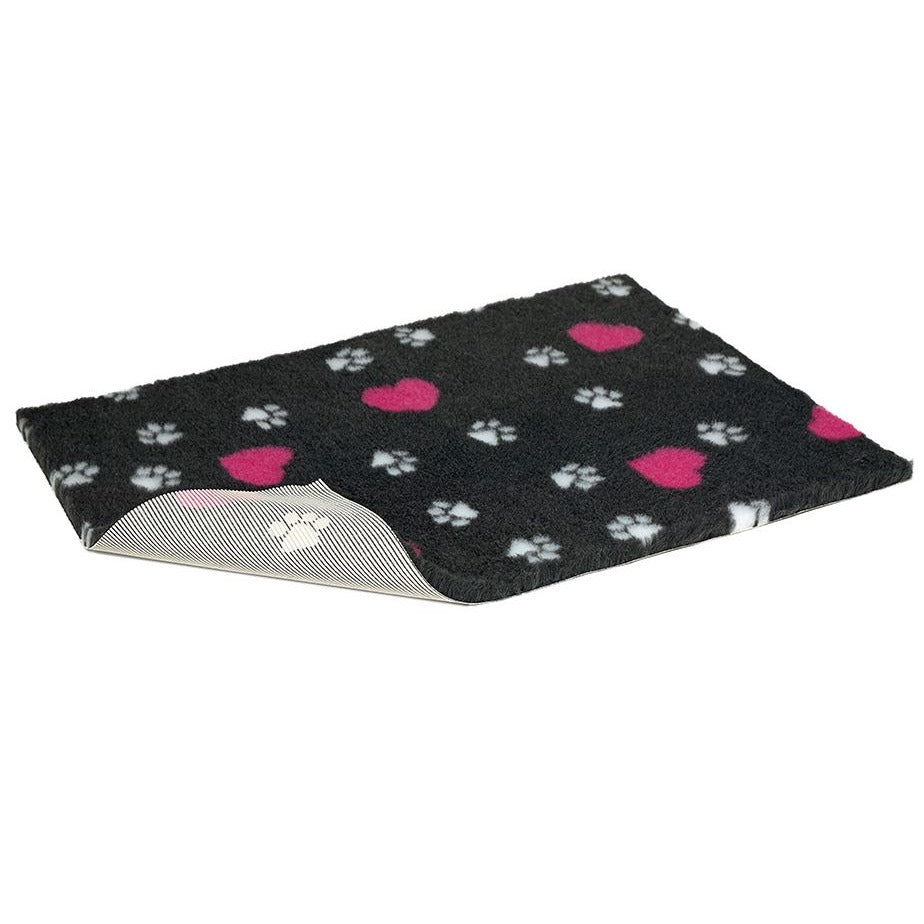 Vetbed Charcoal Heart/Paw Nonslip