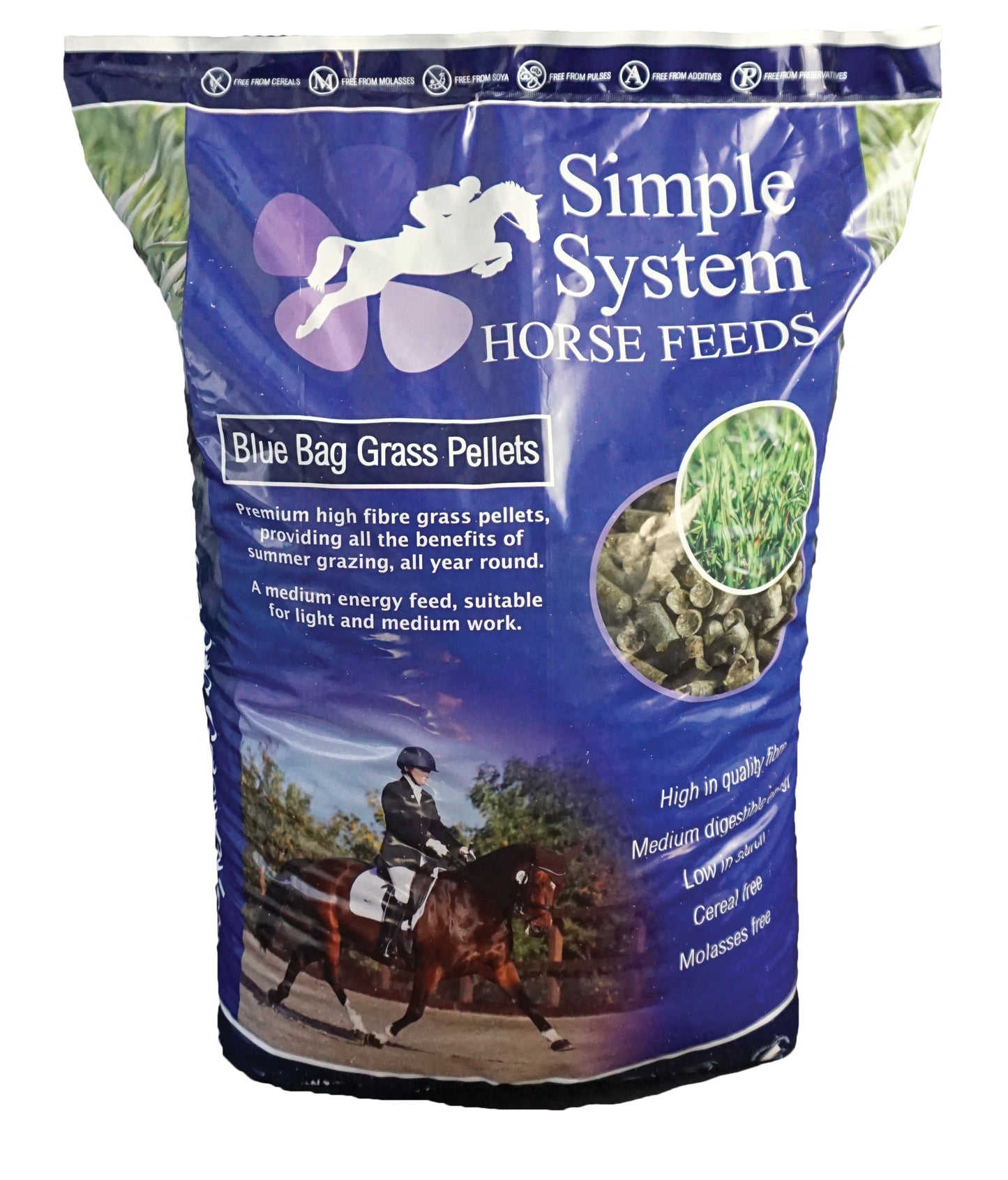 Simple System Blue Bag Grass Pells 20 kg