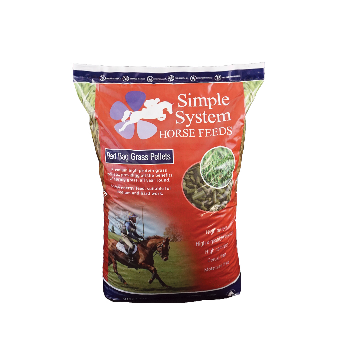 Simple System Red Bag Grass Pellet 20 kg