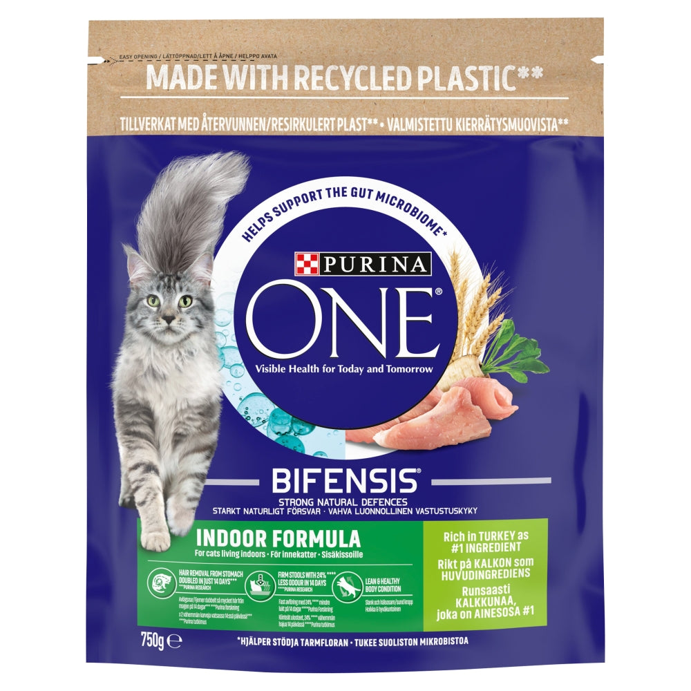 Purina One Adult Cat Indoor Trky 4x750g