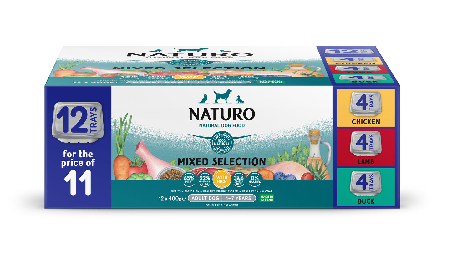 Naturo Adult Mixed R&V Tray 12/11x400g