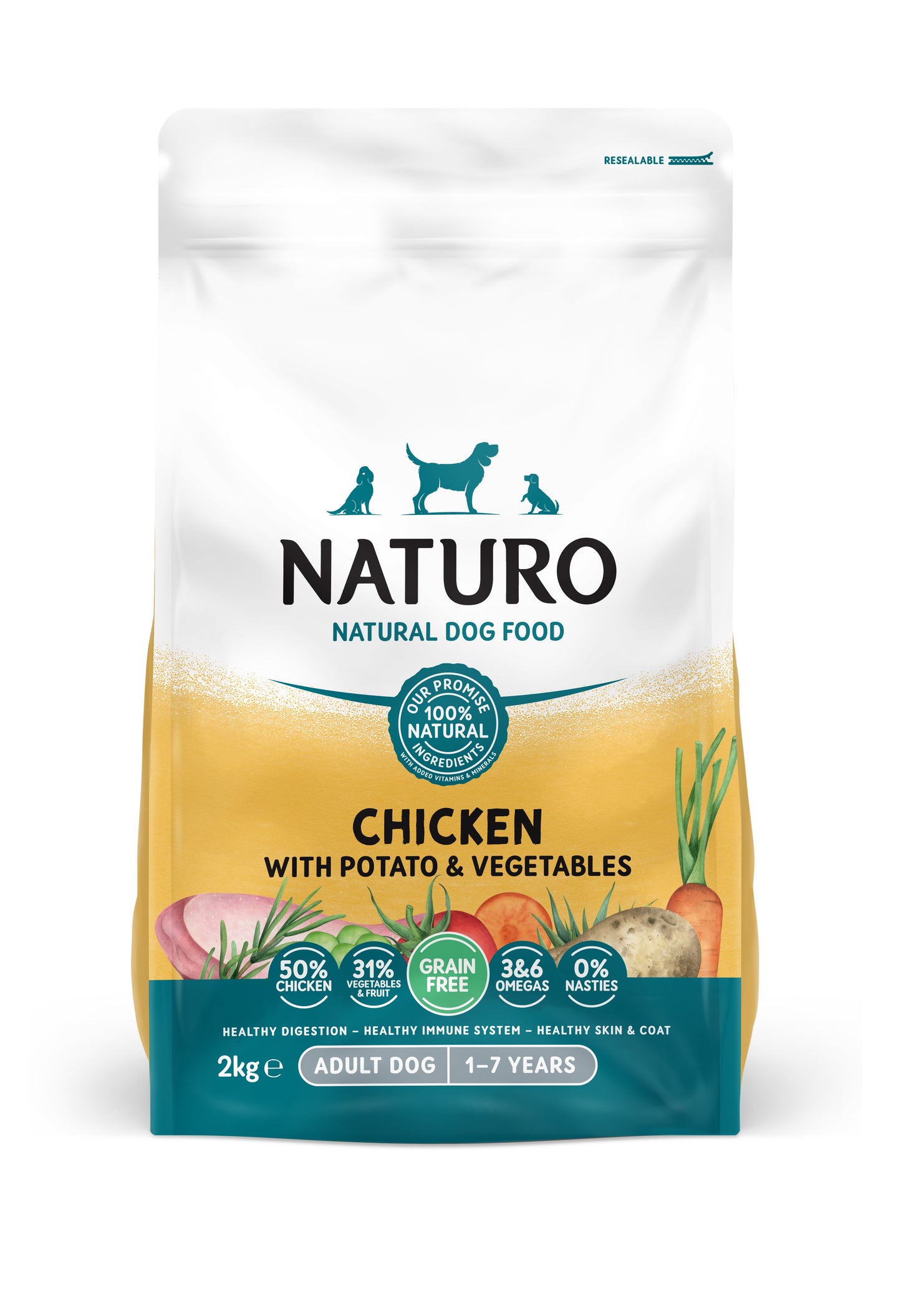 Naturo Adult GF Chicken P&V 4x2kg
