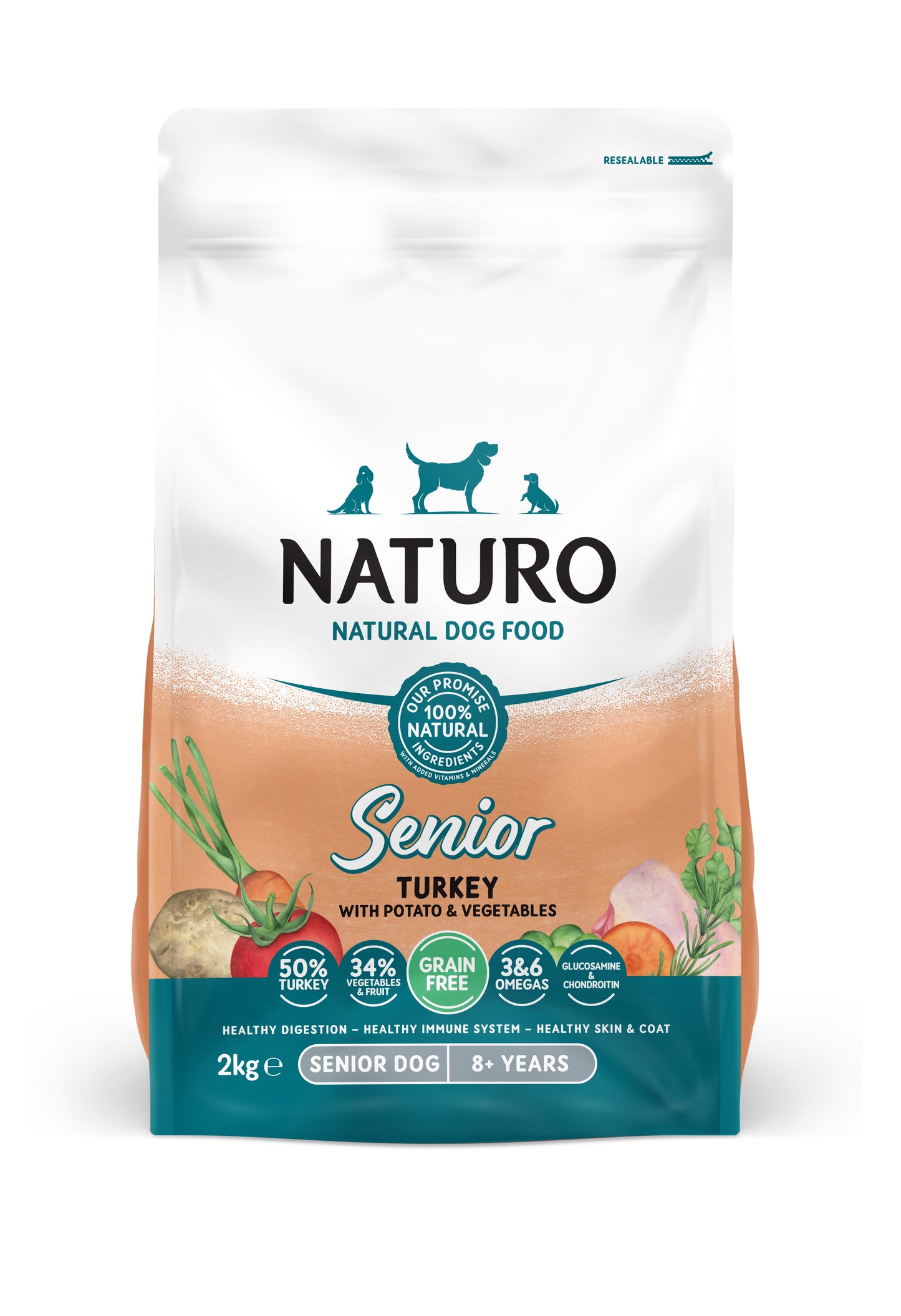 Naturo Senior GF Turkey P&V 4x2kg