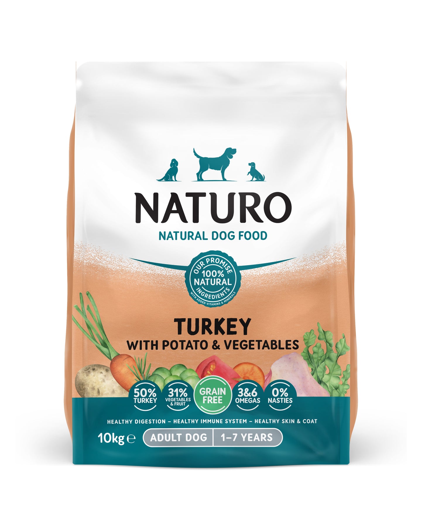 Naturo Adult GF Turkey Pot&Veg 10 kg