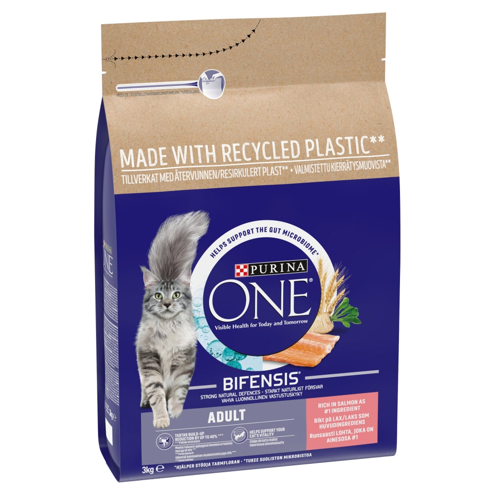 Purina One Adult Cat Salmon Wgrain 3kg