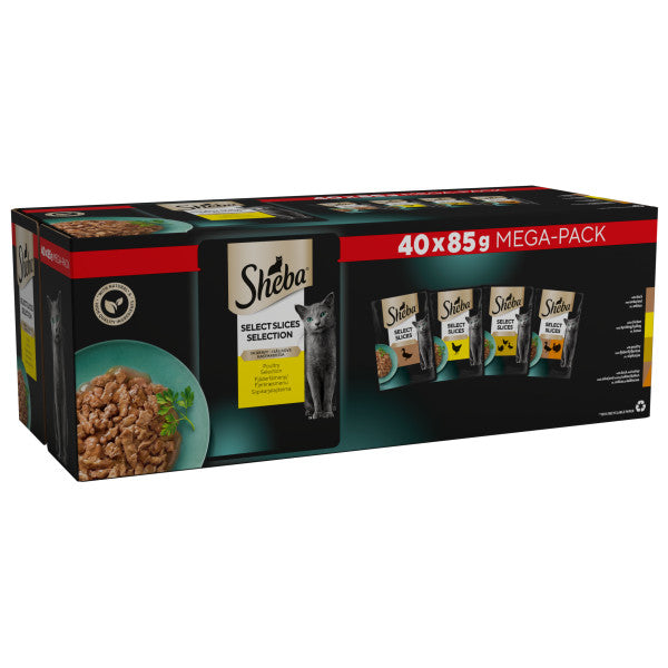 Sheba Pch Sel Slice Pltry Col G 40x85g