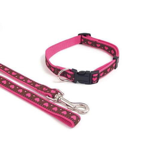 Rosewood Pink Heart Collar