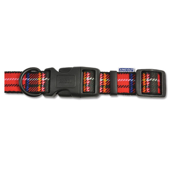 Ancol Tartan Adj Coll