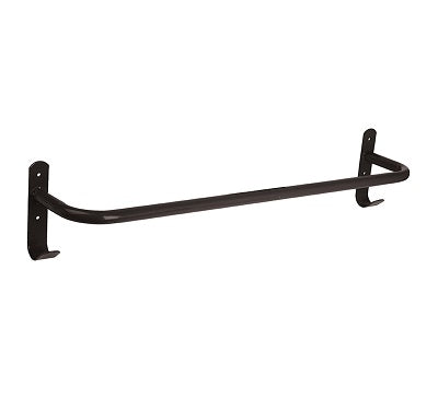 Equine Rug Rail With Tack Hooks - Black