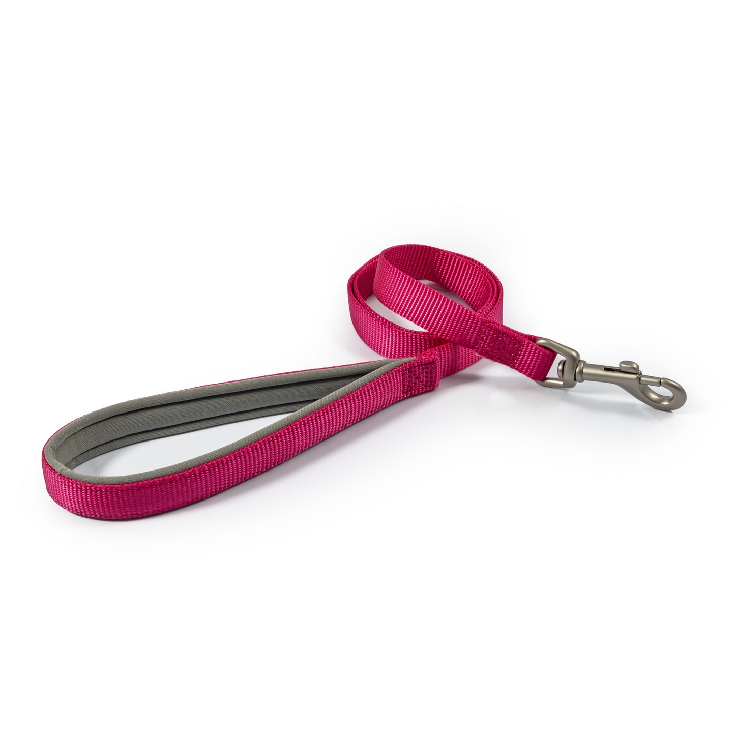 Ancol Nylon Padded Dog Lead Raspberry 1m