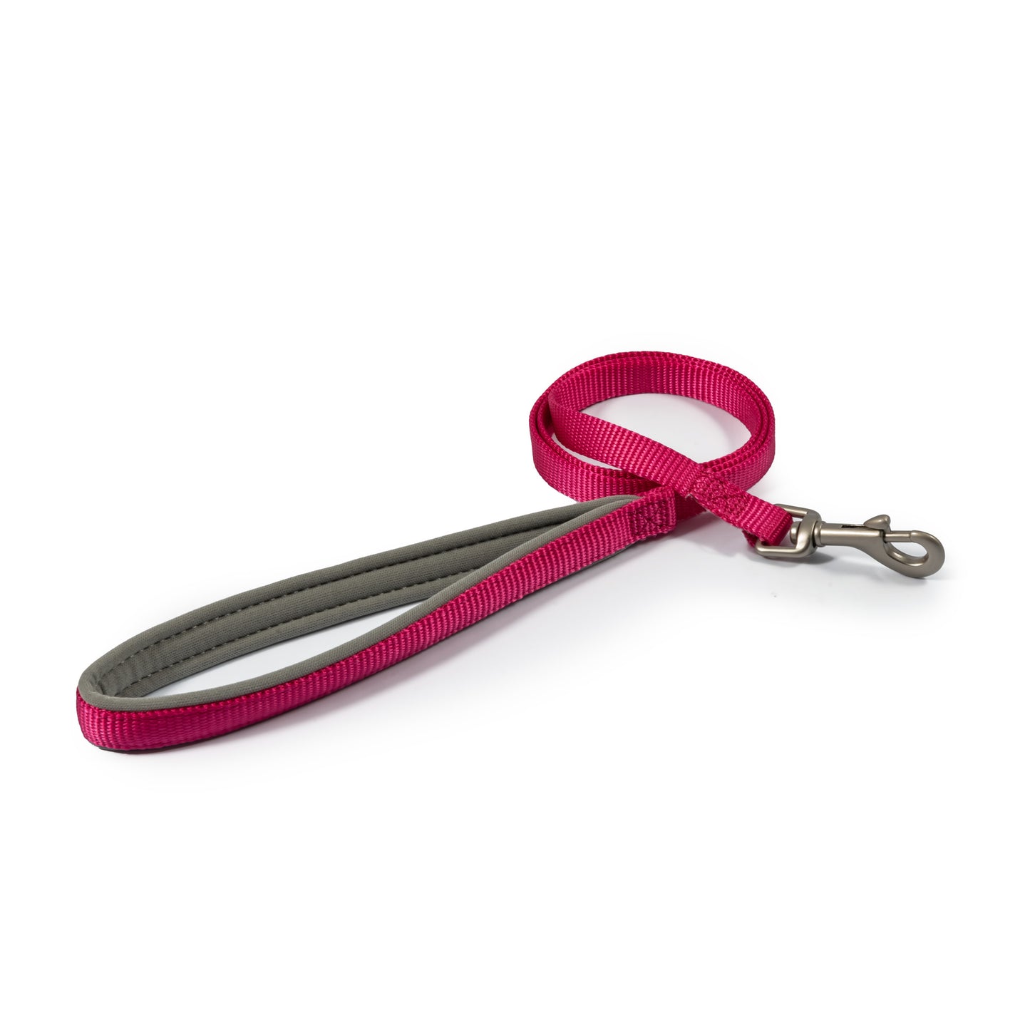 Ancol Nylon Padded Dog Lead Raspberry 1m