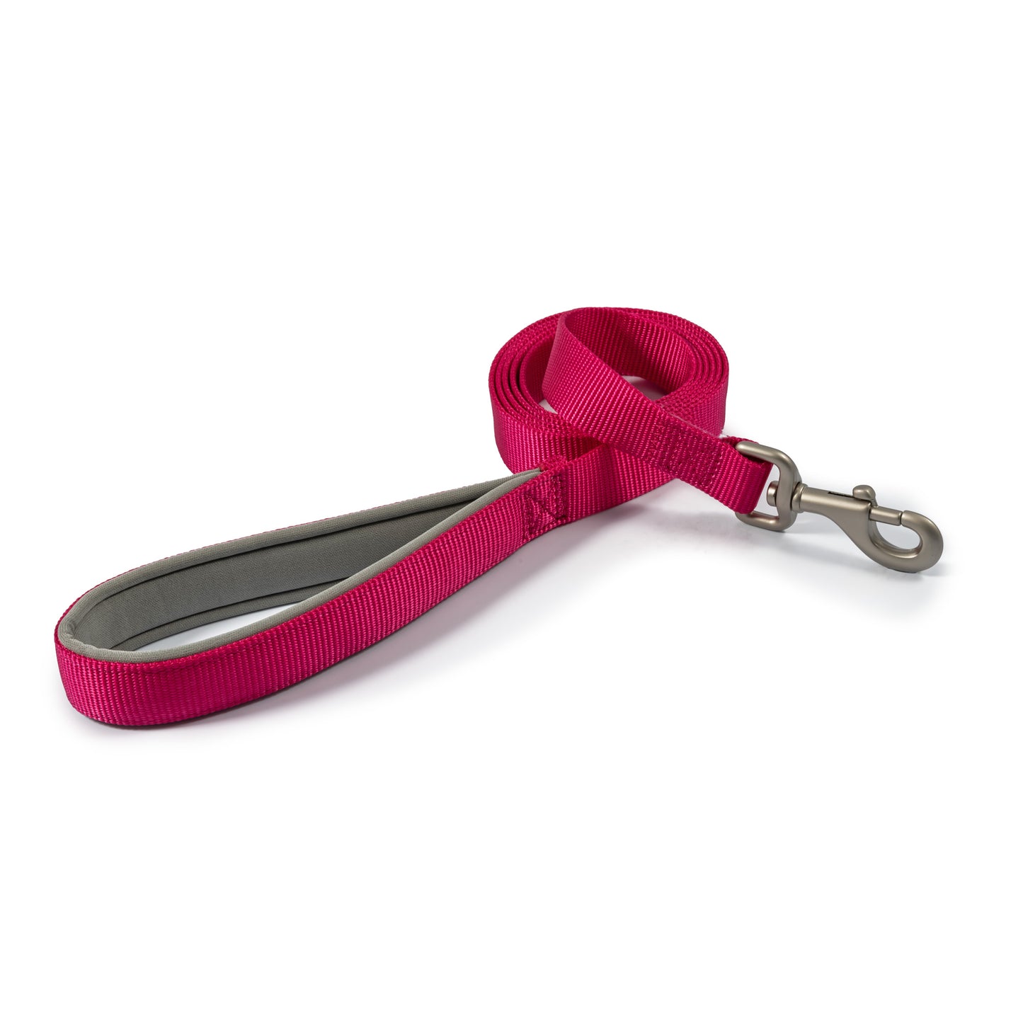 Ancol Nylon Padded Dog Lead Raspberry 1m