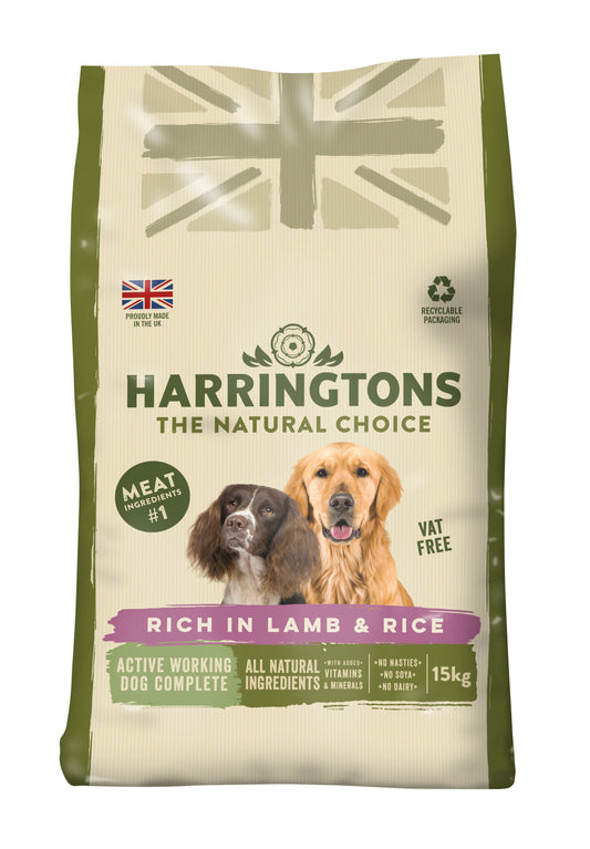 Harringtons Dog Active Worker Lamb 15 kg