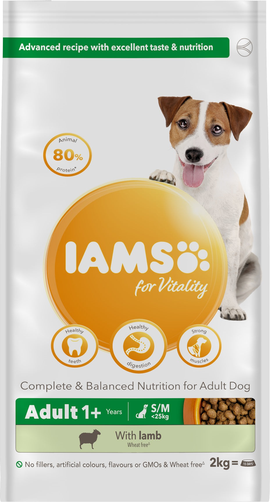 Iams Dog Adult Sml/Med Lamb 2x2kg