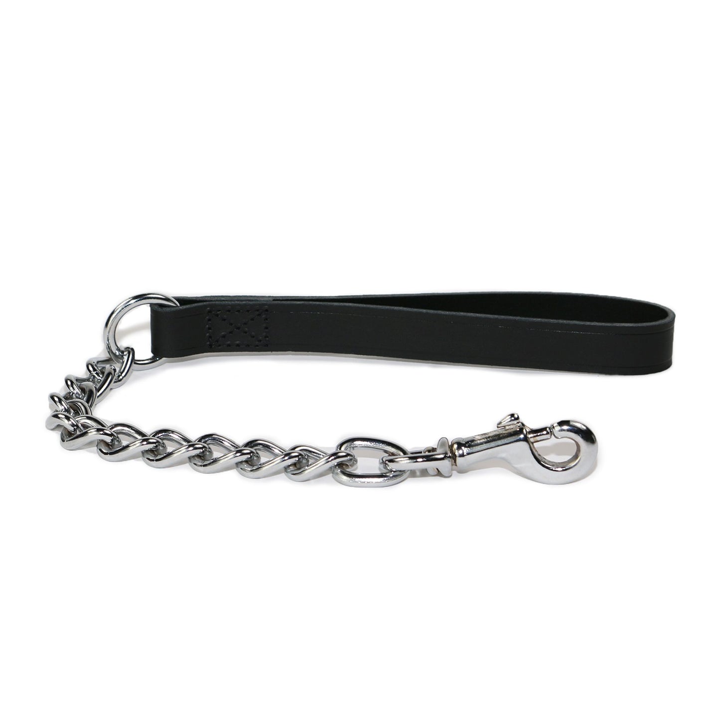 Ancol Classic Lth Chain XHvy Lead Bk