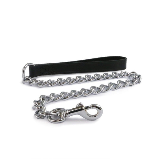 Ancol Classic Lth Chain XHvy Lead Bk