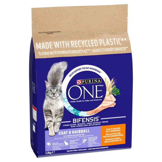 Purina One Adult Cat Coat Hair Chk 2.8kg