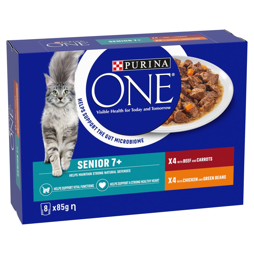 Purina One Senior Chk/Bf Pch 5x8x85g