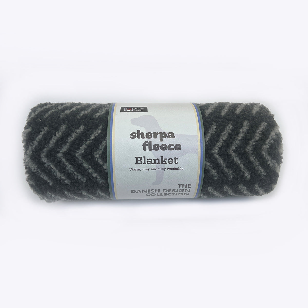 Danish Design Fleece Charcoal Arrow Blanket
