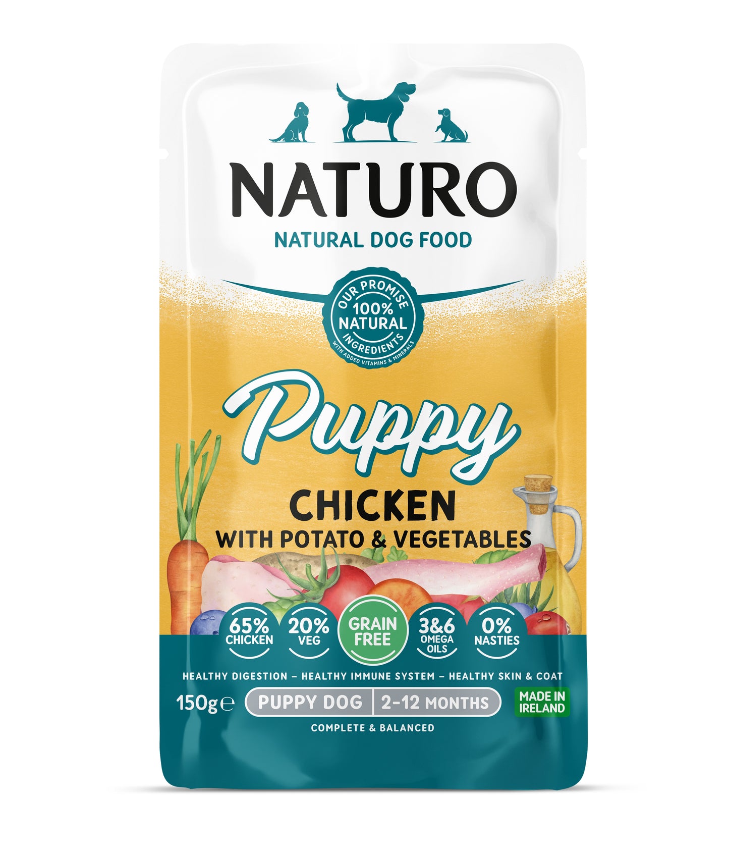 Naturo Puppy Mini GF Chck P&V Pch 8x150g