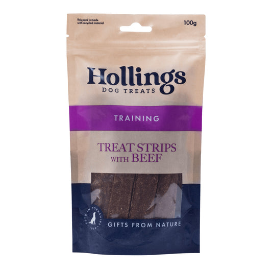 Hollings Treat Strips Beef D/B 12x100g