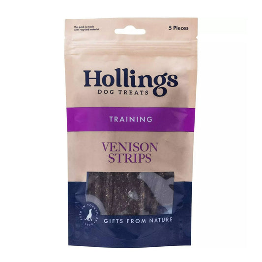 Hollings 100% Nat Venison Strips 12x5pk
