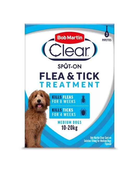BM Clear SpotOn Flea Med (10-20kg) 3px6