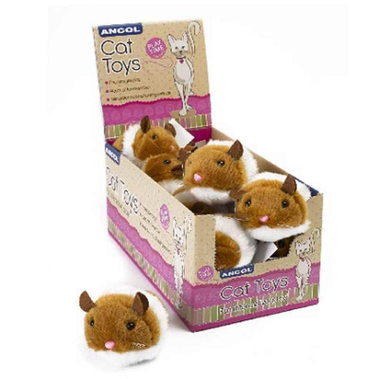 Ancol Jittery Mouse Cat Toy x 12