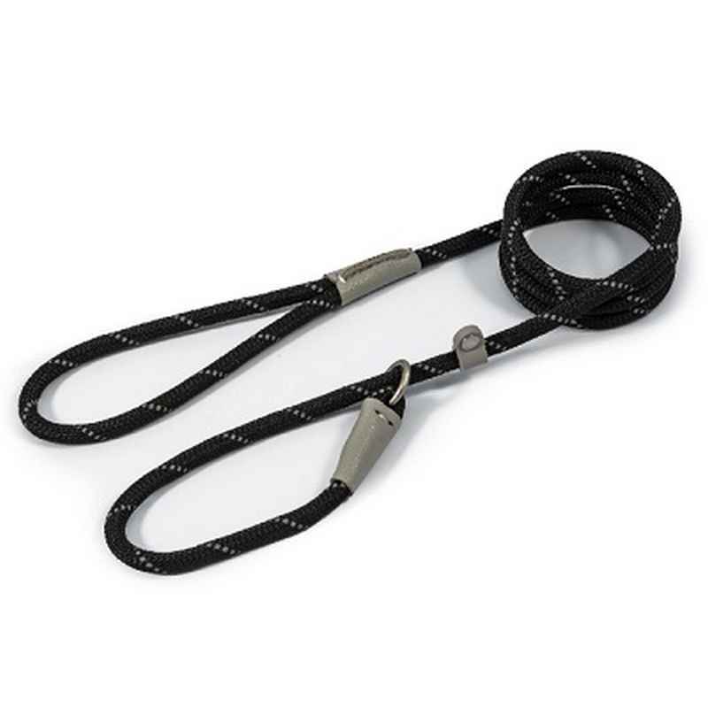 Ancol Viva Rope Reflective Slip Lead Black