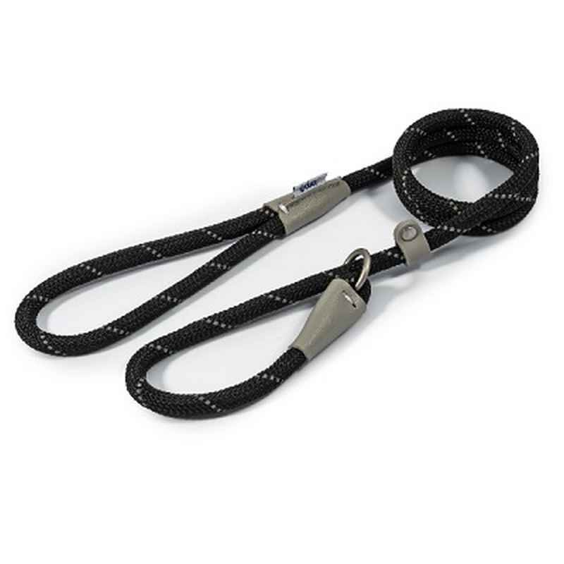 Ancol Viva Rope Reflective Slip Lead Black