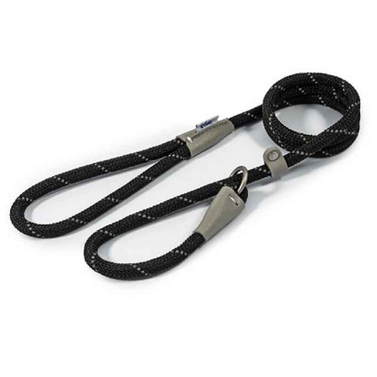 Ancol Viva Rope Reflective Slip Lead Black