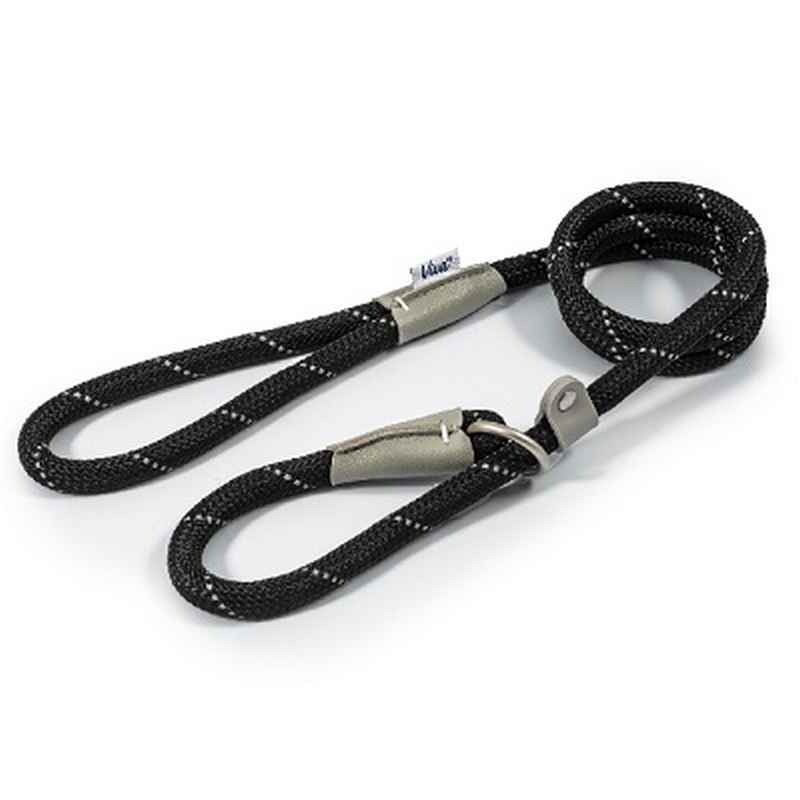 Ancol Viva Rope Reflective Slip Lead Black