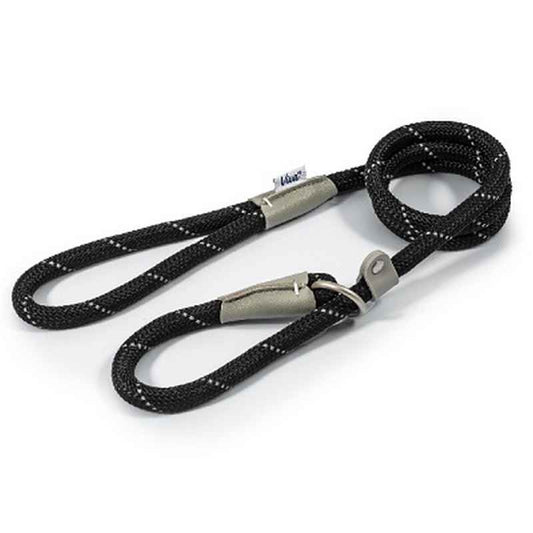 Ancol Viva Rope Reflective Slip Lead Black