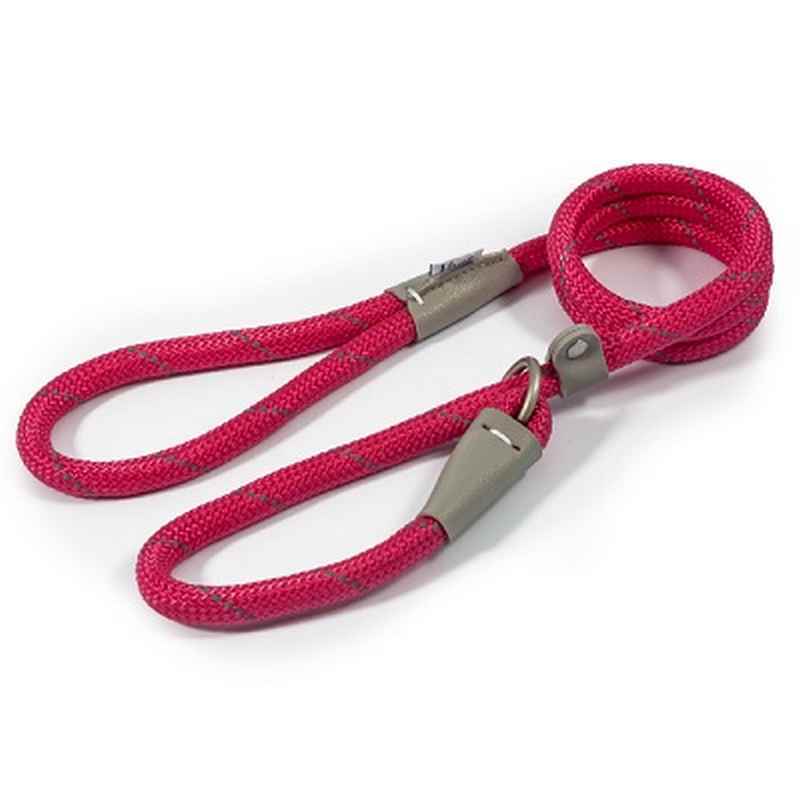 Ancol Viva Rope Reflective Slip Lead Pink