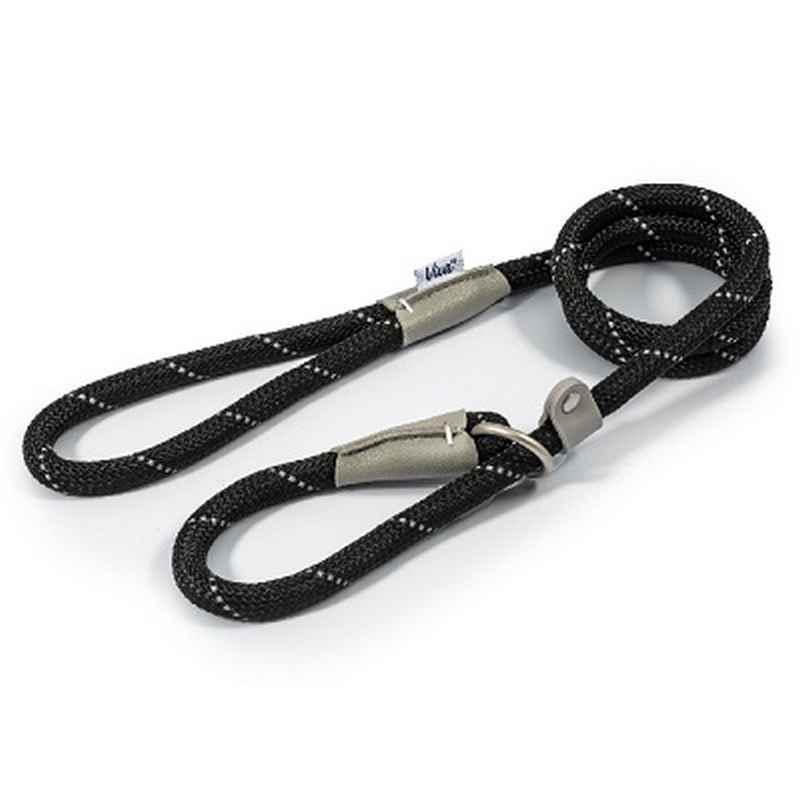 Ancol Viva Rope Reflective Slip Lead Black