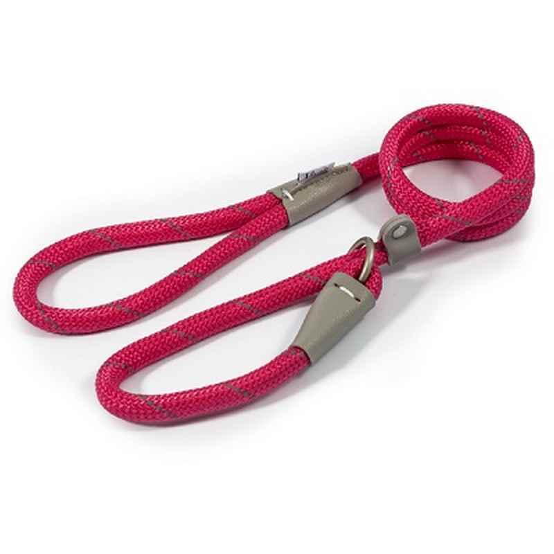 Ancol Viva Rope Reflective Slip Lead Pink