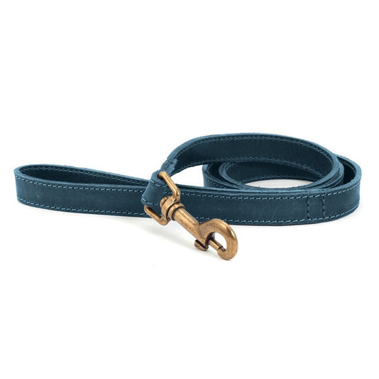 Ancol Heritage Collection Timberwolf Leather Dog Lead Blue 19mm x 1m