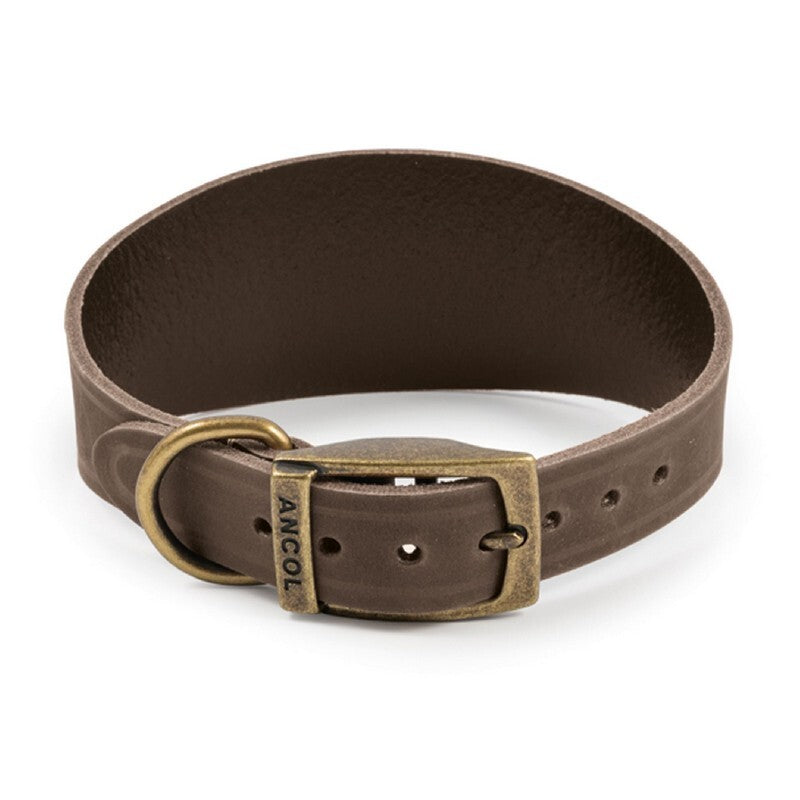 Ancol Heritage Collection Timberwolf Leather Greyhound Collar  34-43cm