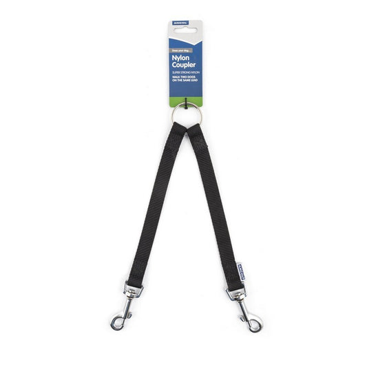 Ancol Training & Safety Nylon Coupler Black 30cm