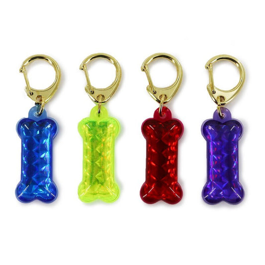 Ancol Training & Safety Reflective Dog ID Tag Bone Shape x 12