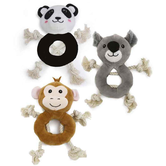 Ancol Ropey Koala, Monkey & Panda Made From x 3