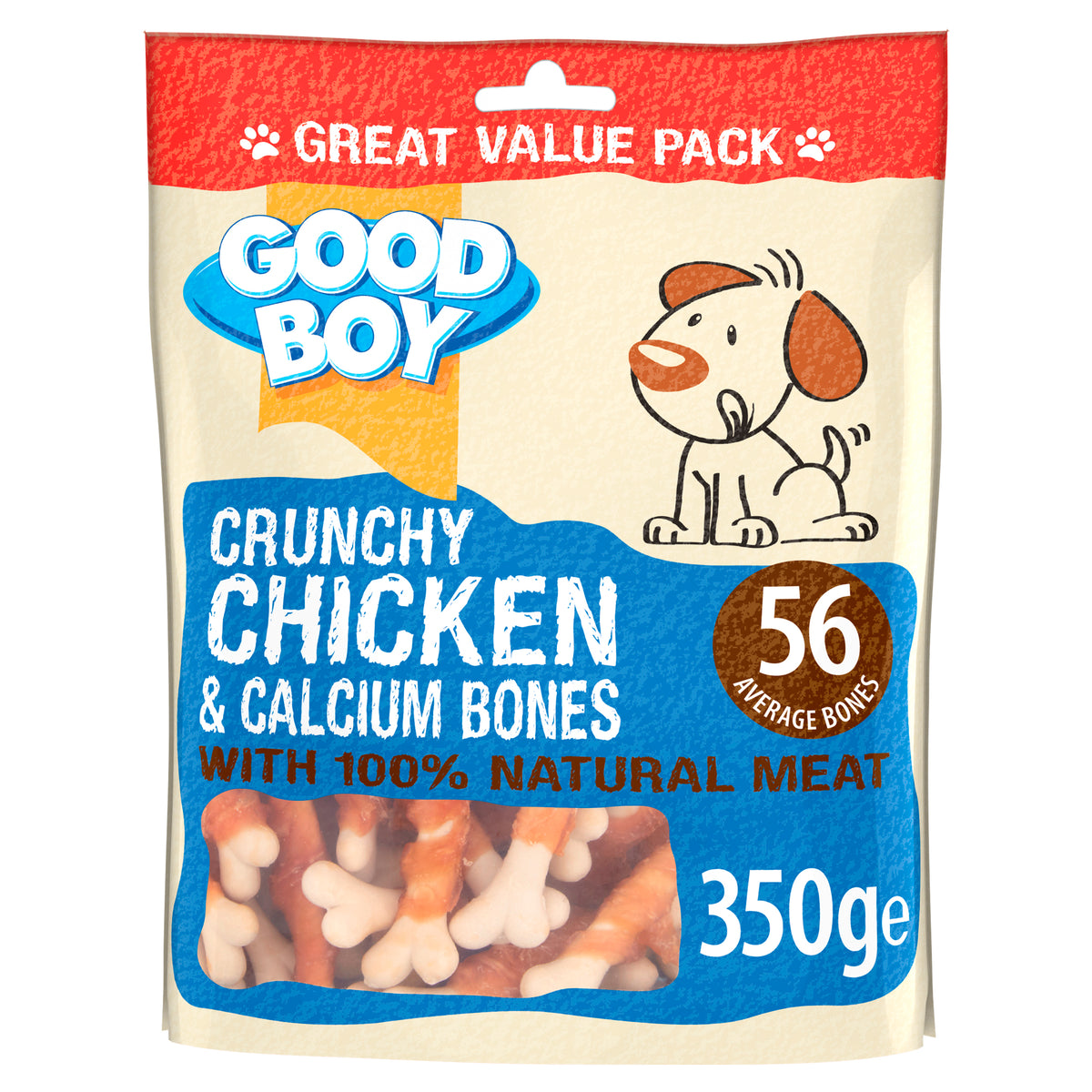 Good Boy Crunchy Chick&Cal Bones 350g x 4
