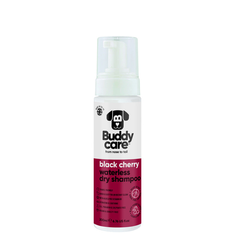 Buddycare Black Cherry Waterless Dry Dog Shampoo 200ml