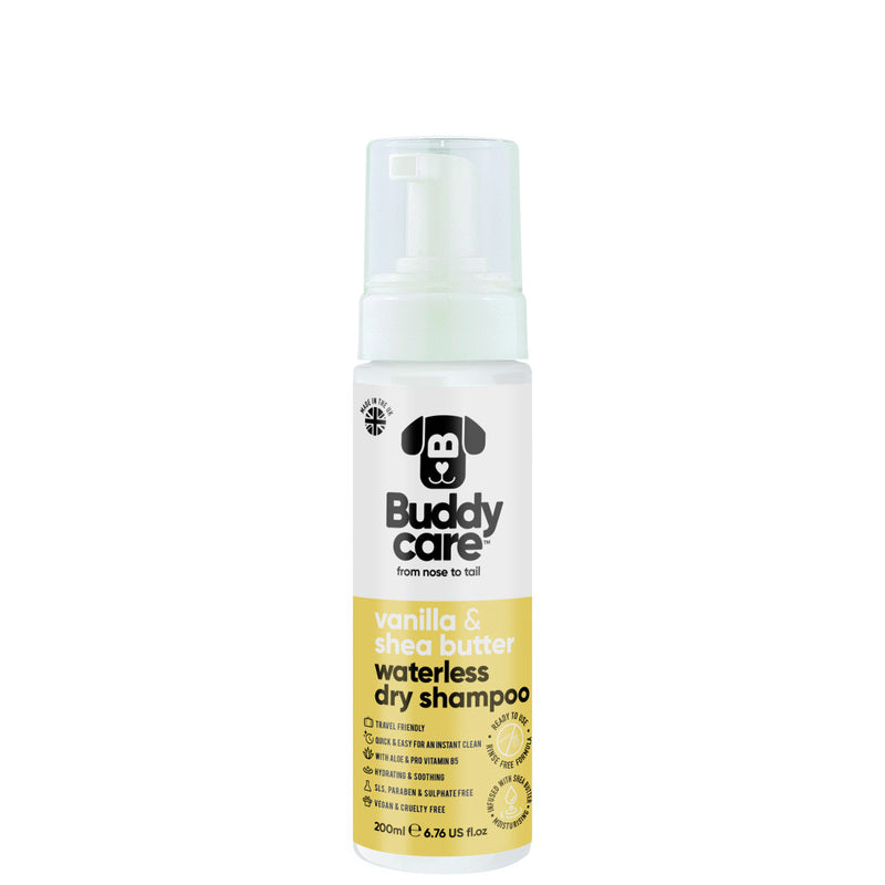 Buddycare Vanilla & Shea Butter Waterless Dry Dog Shampoo 200ml