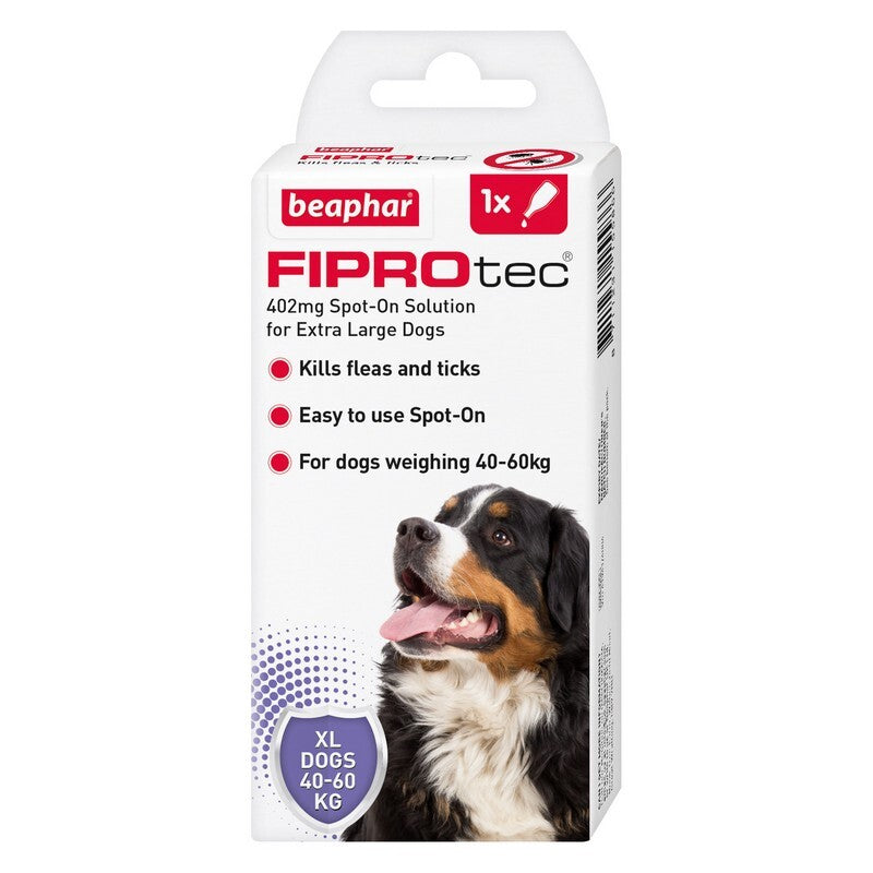 Beaphar FIPORtec Flea & Tick Spot On for Extra Large Dogs (40-60kg) 1 pipette x 6