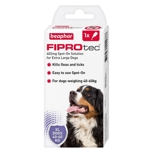 Beaphar FIPORtec Flea & Tick Spot On for Extra Large Dogs (40-60kg) 1 pipette x 6