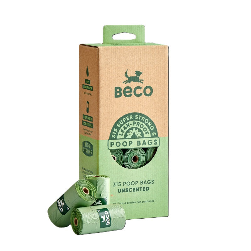 Beco Poop Bags Unscented Bags 15 bags per Roll x 21 Rolls x 12