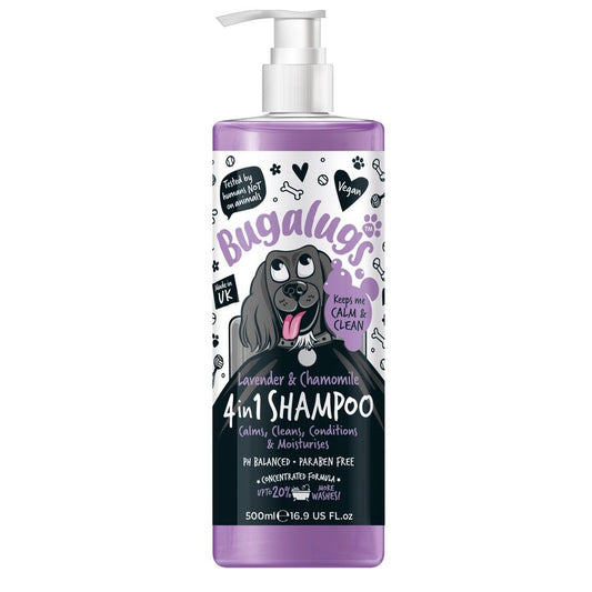 Bugalugs Lavender & Chamomile 4 in 1 Calming Dog Shampoo