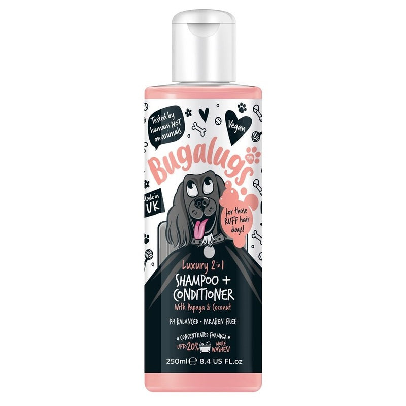 Bugalugs Luxury 2 in 1 Papaya & Coconut Dog Shampoo & Conditioner
