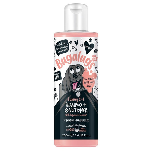 Bugalugs Luxury 2 in 1 Papaya & Coconut Dog Shampoo & Conditioner